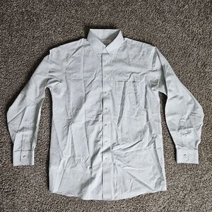 Roundtree & Yorke Gold Label Fitted White Cotton Non Iron E Wash Shirt Mens